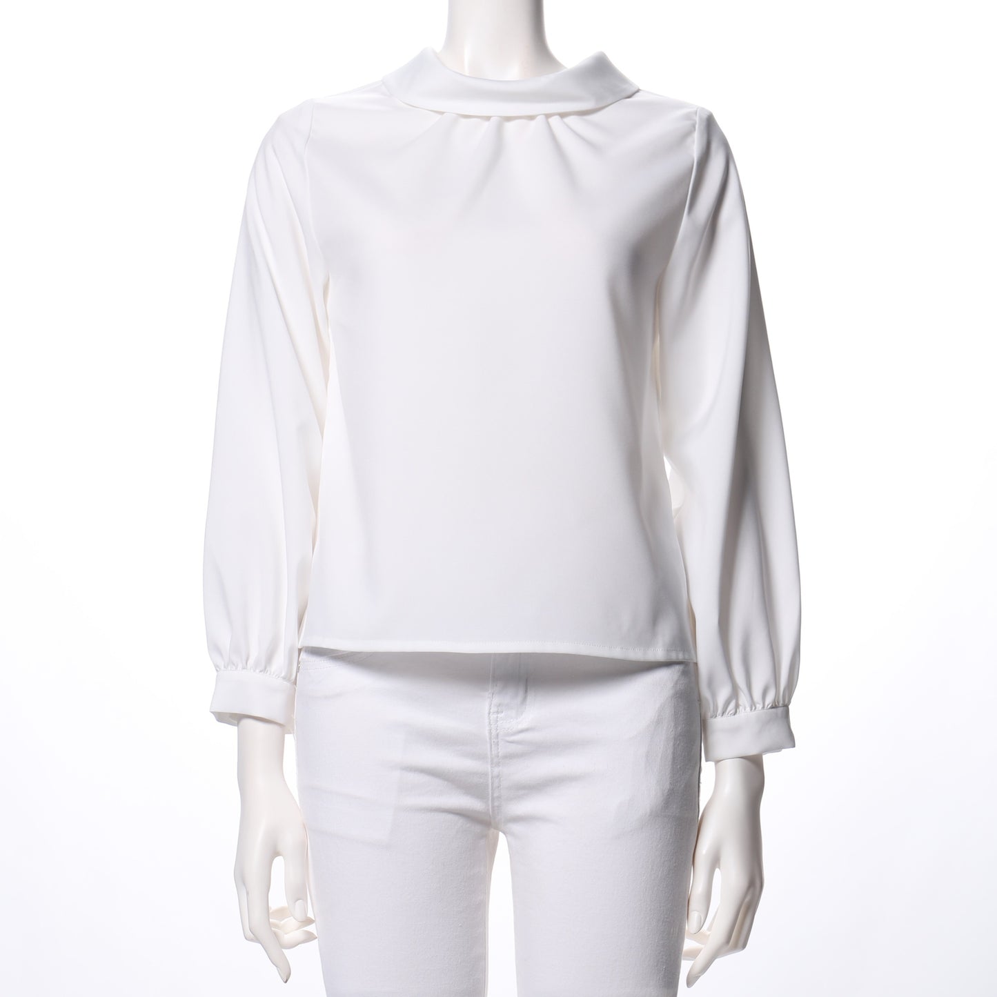 ロールカラーブラウス