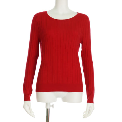 シンプルリブニット