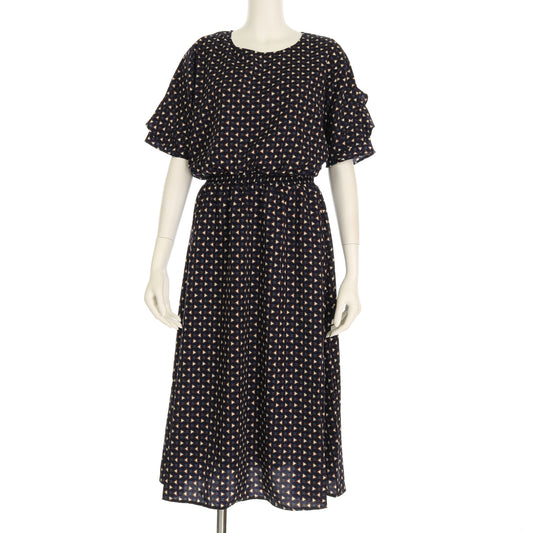 幾何学柄ワンピース