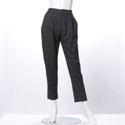 ウィンドウペン柄テーパードパンツ