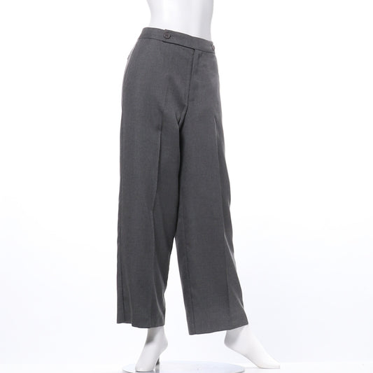 ウエストボタン付きストレートパンツ