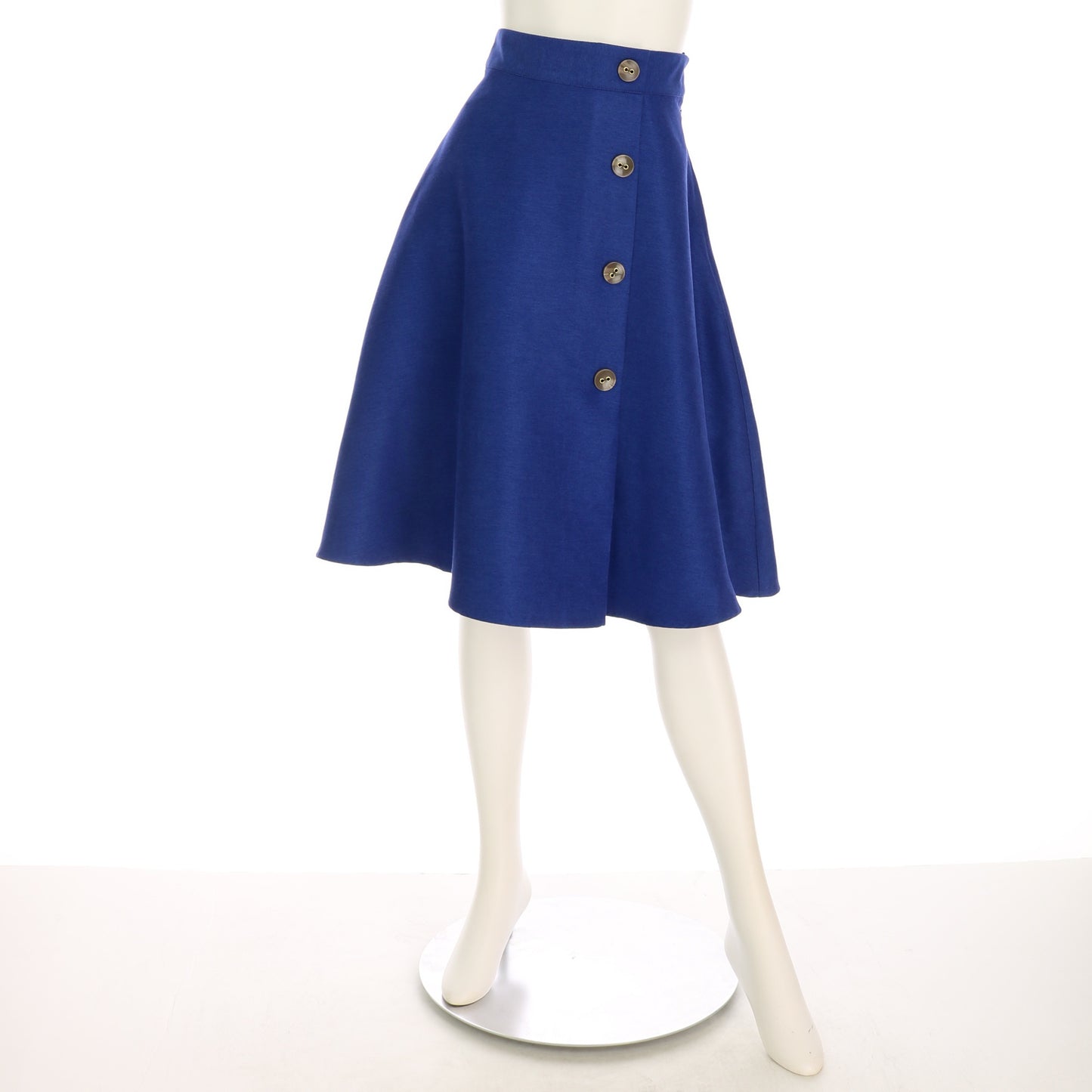 サイドボタンフレアスカート