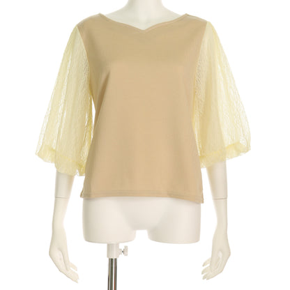 レース切り替えカットソー