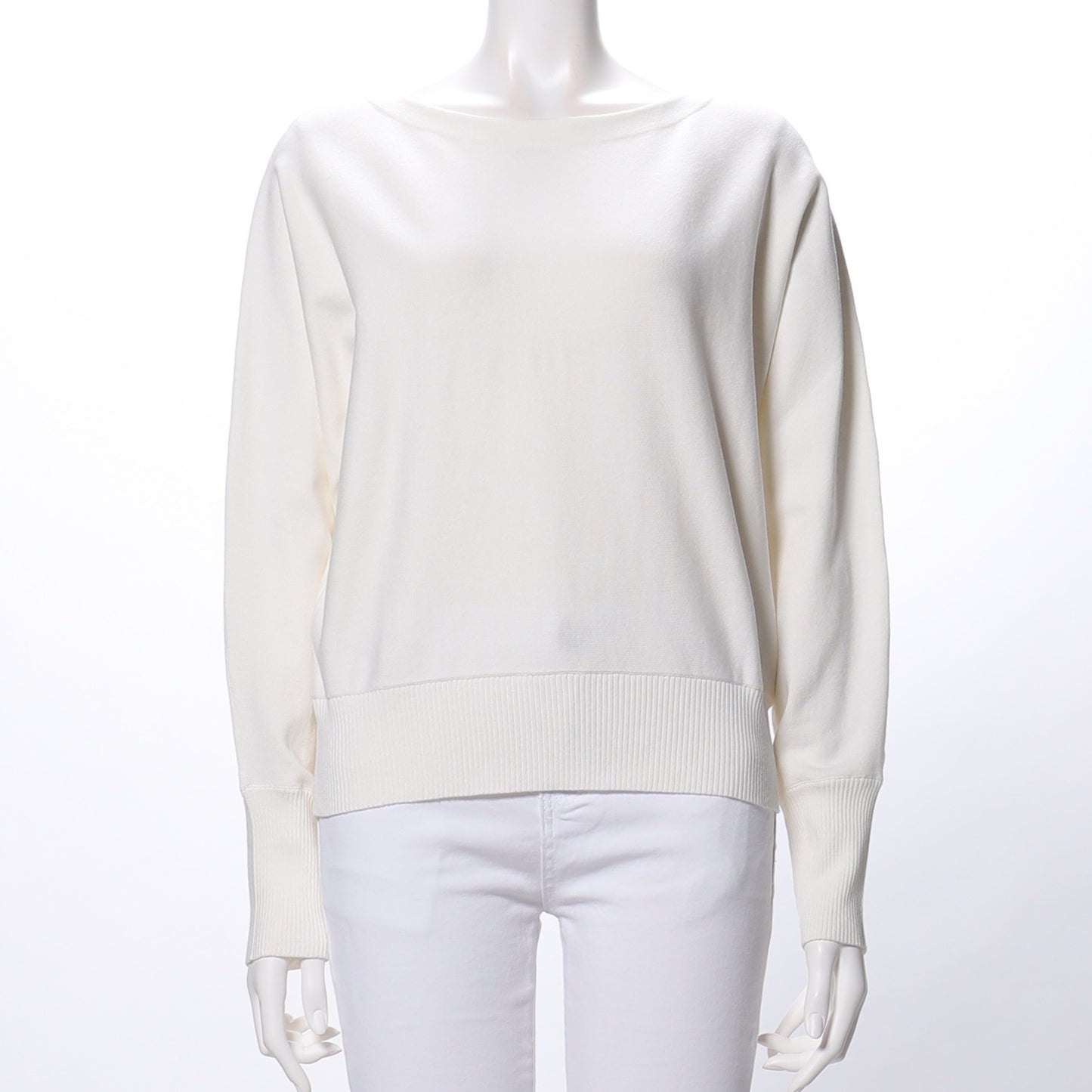 ボートネック長袖ニット