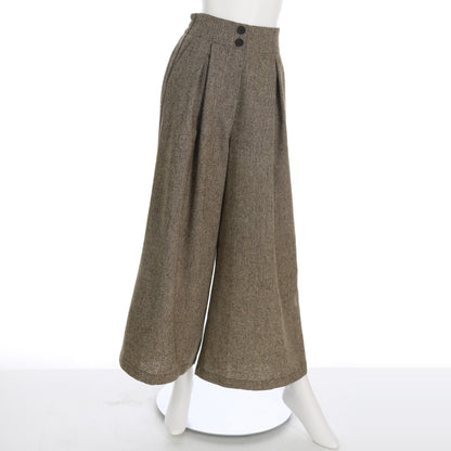 ツイードハイウエストワイドパンツ