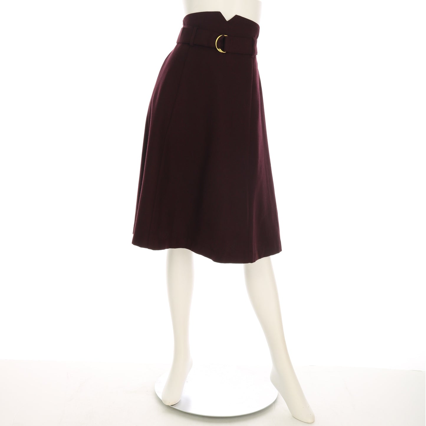 Dカンベルト付きフレアスカート