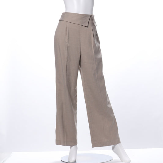 ヘリンボンストライプタック入りストレートパンツ