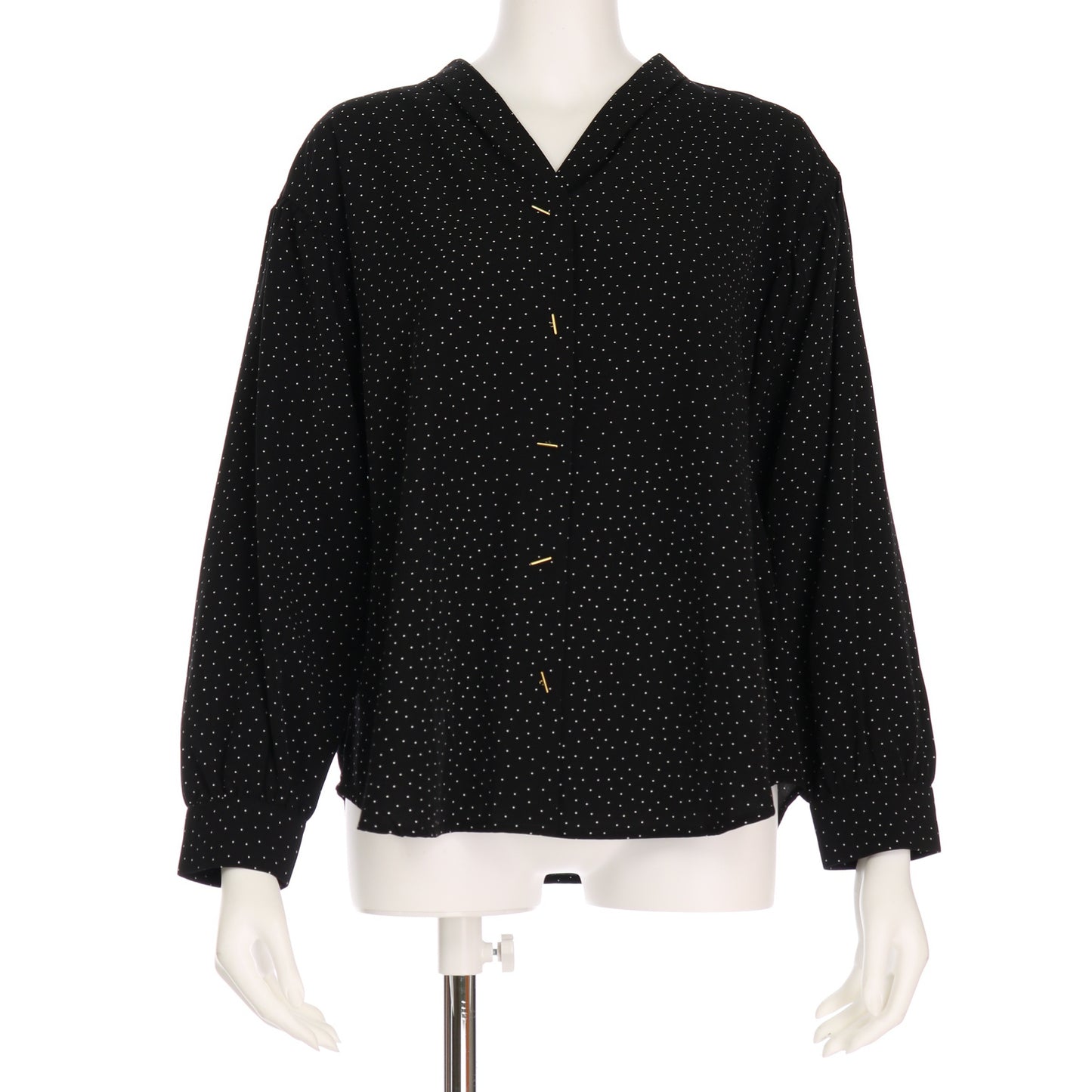 フロント飾りボタンデザインブラウス