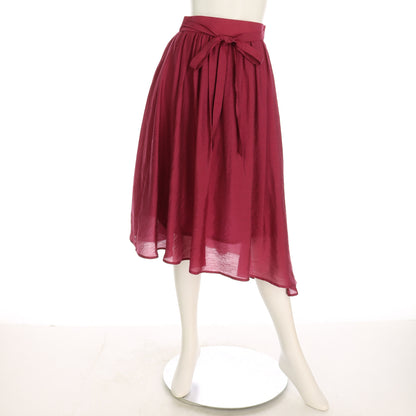 リボンベルト付きアシンメトリーイレギュラーヘムスカート