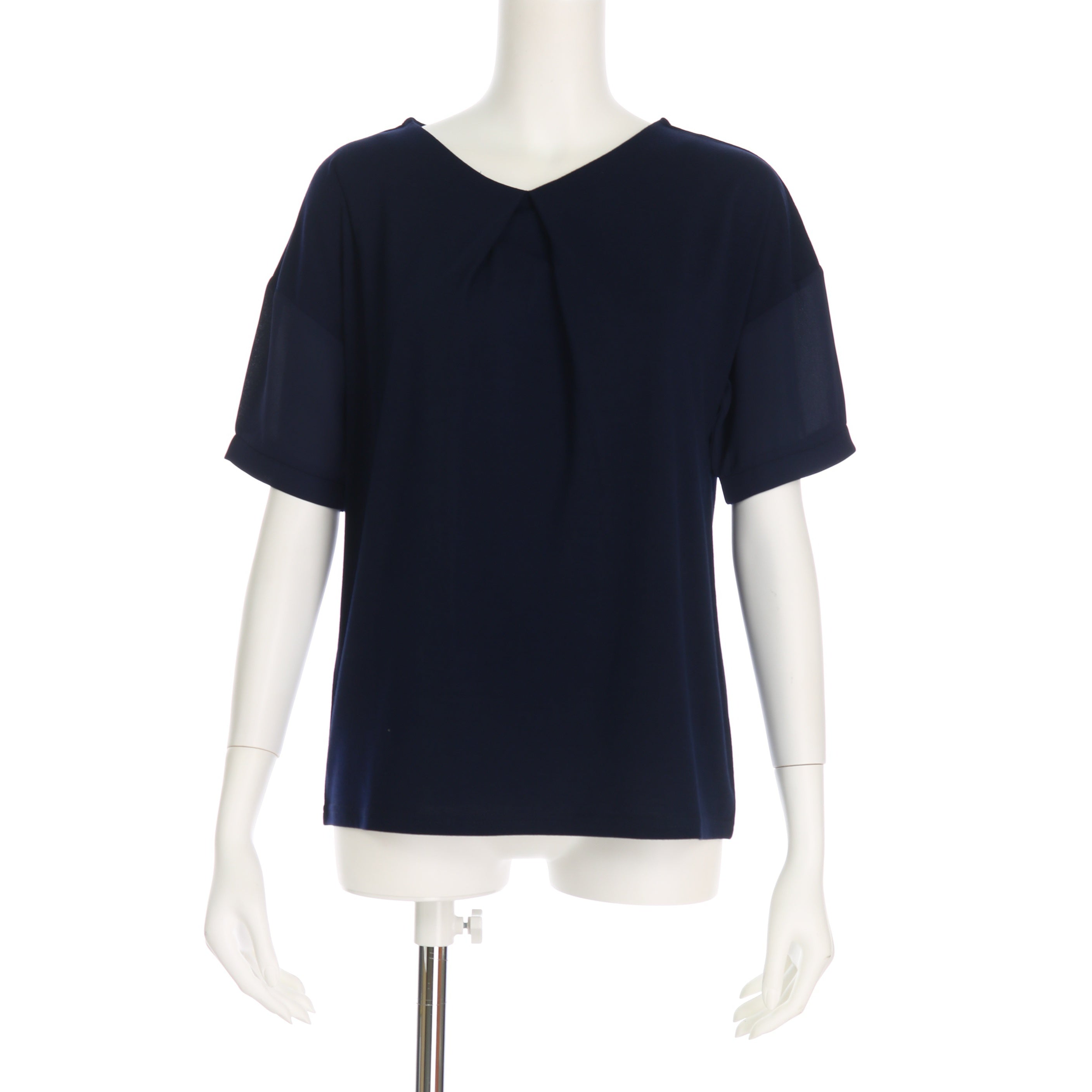 袖異素材切り替えカットソー