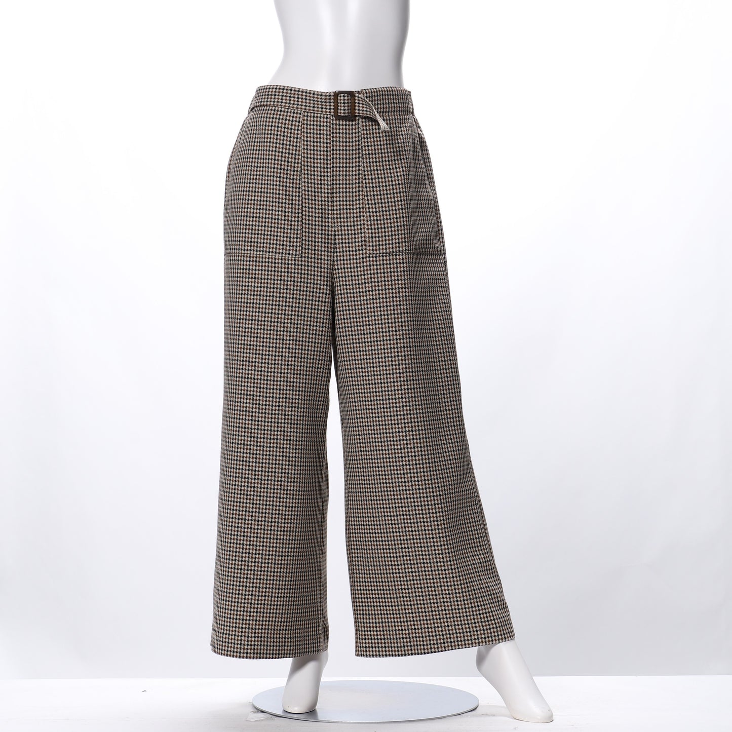 ガンクラブチェック柄ワイドパンツ