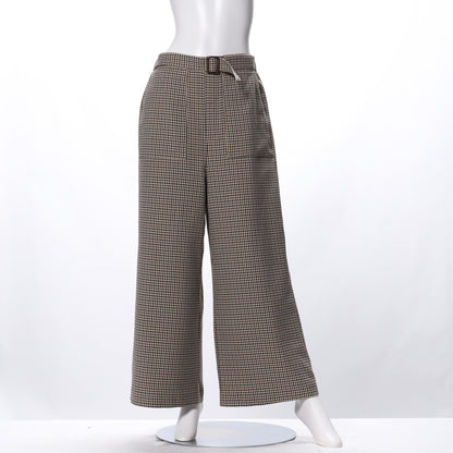 ガンクラブチェック柄ワイドパンツ