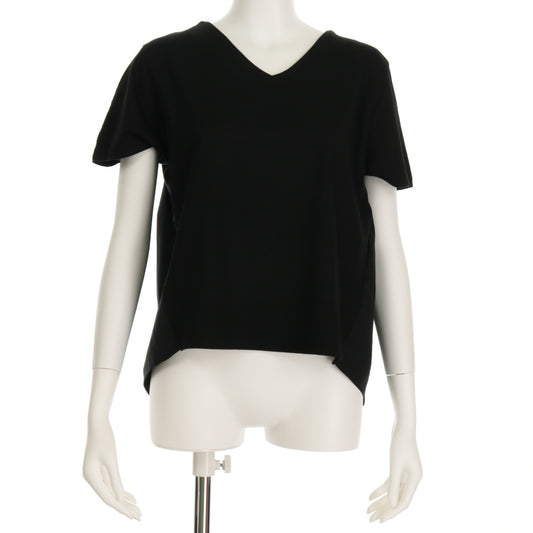 バックギャザーデザインVネックブラウス