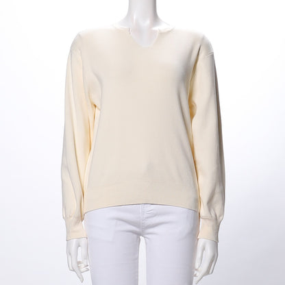 オープンフロントネックニット