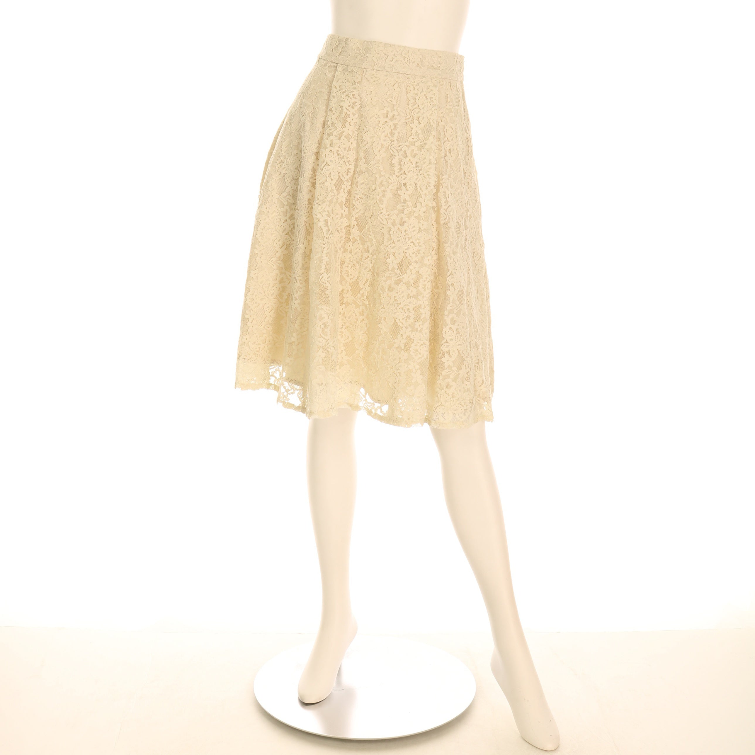 総レースフレアスカート