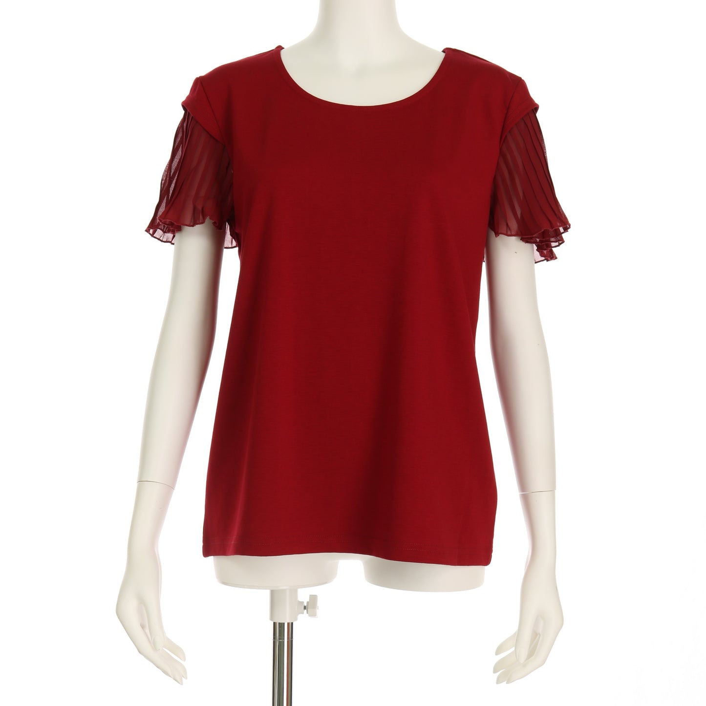 袖プリーツ切り替えカットソー