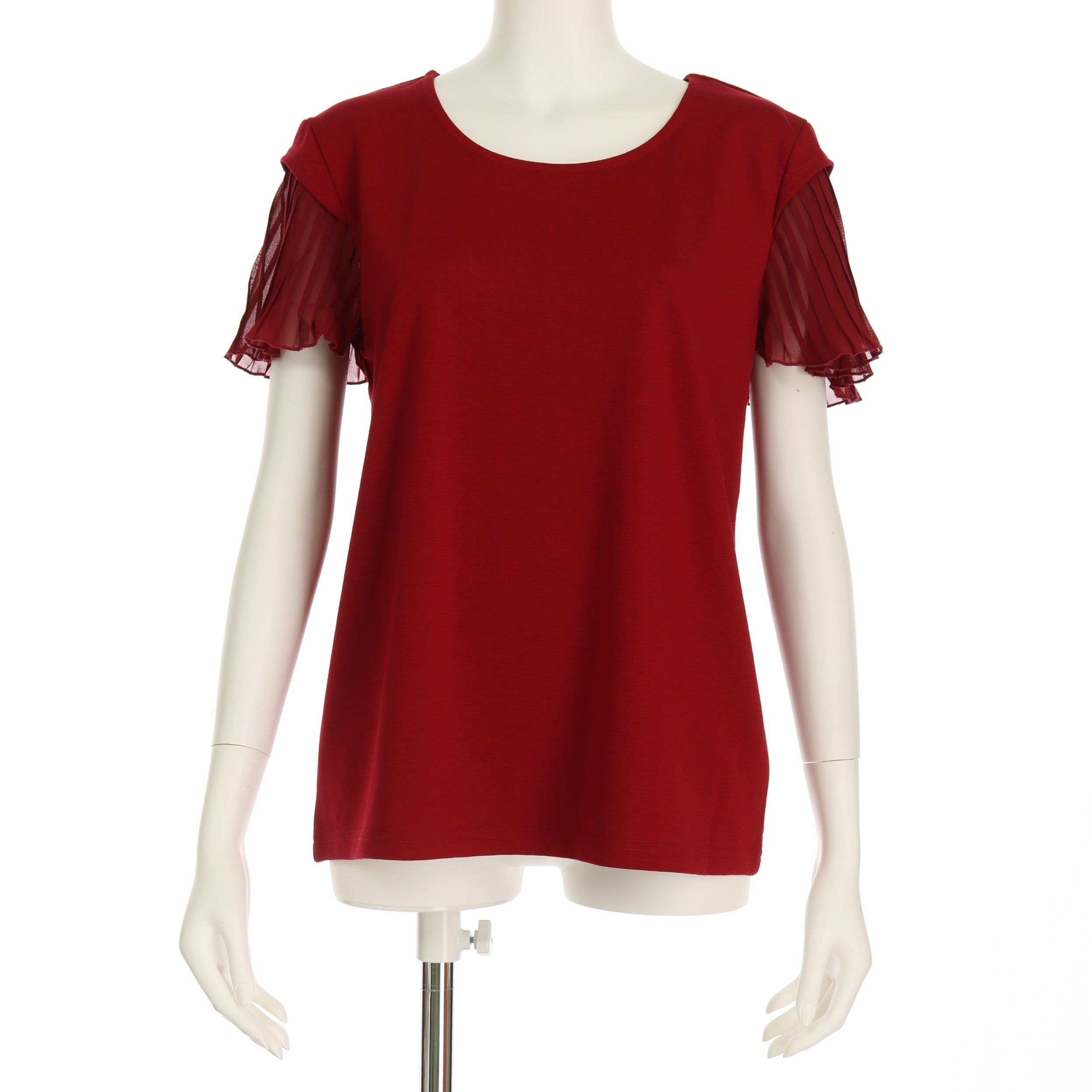 袖プリーツ切り替えカットソー