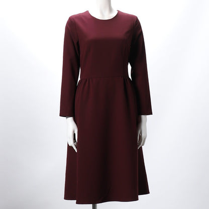 ウエストリボンラウンドネックワンピース