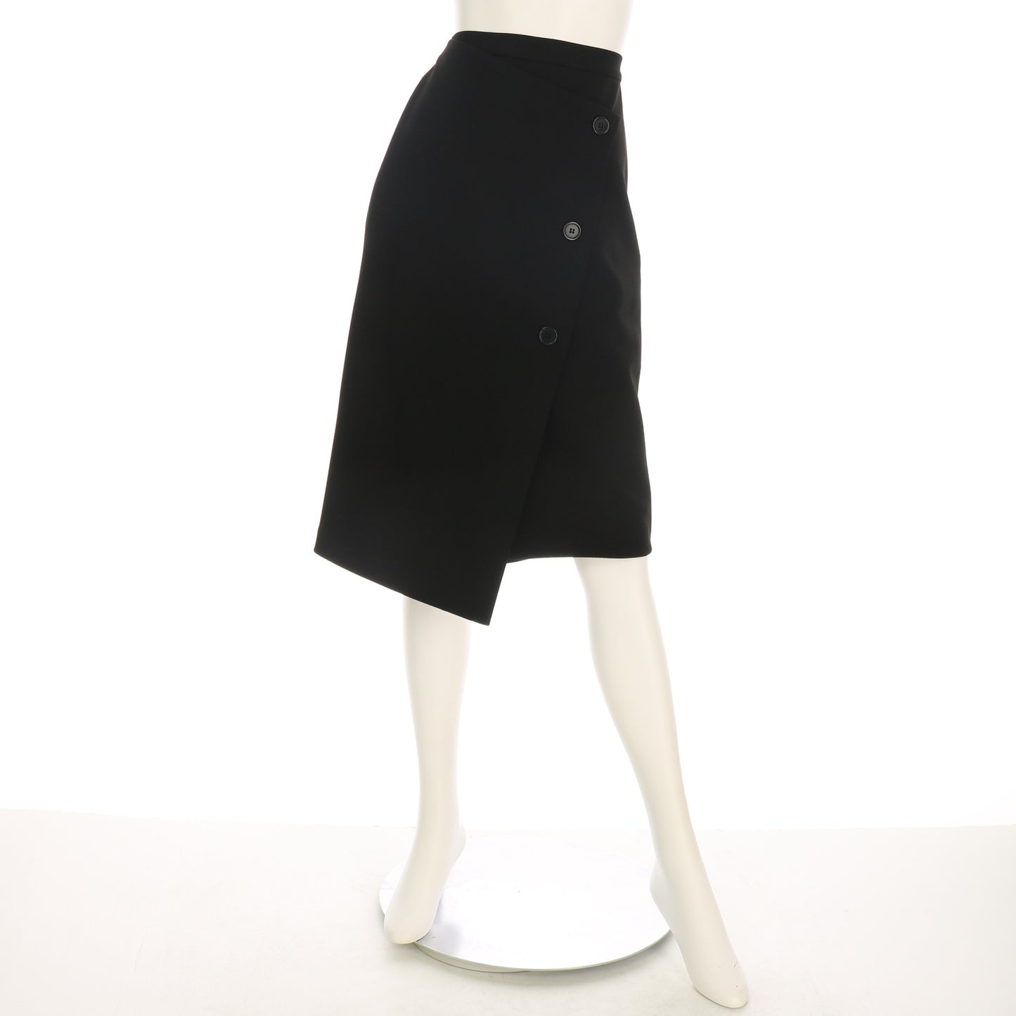 ラップ風フロントボタンタイトスカート
