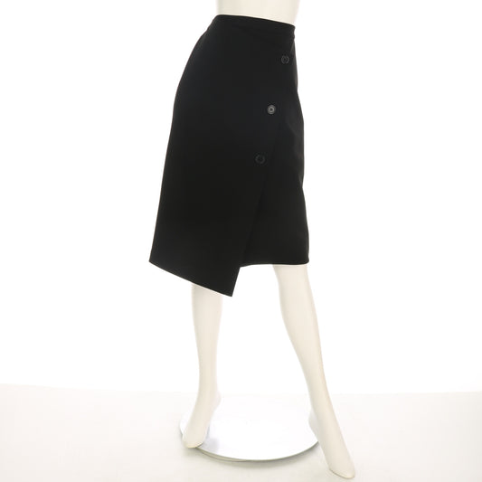ラップ風フロントボタンタイトスカート