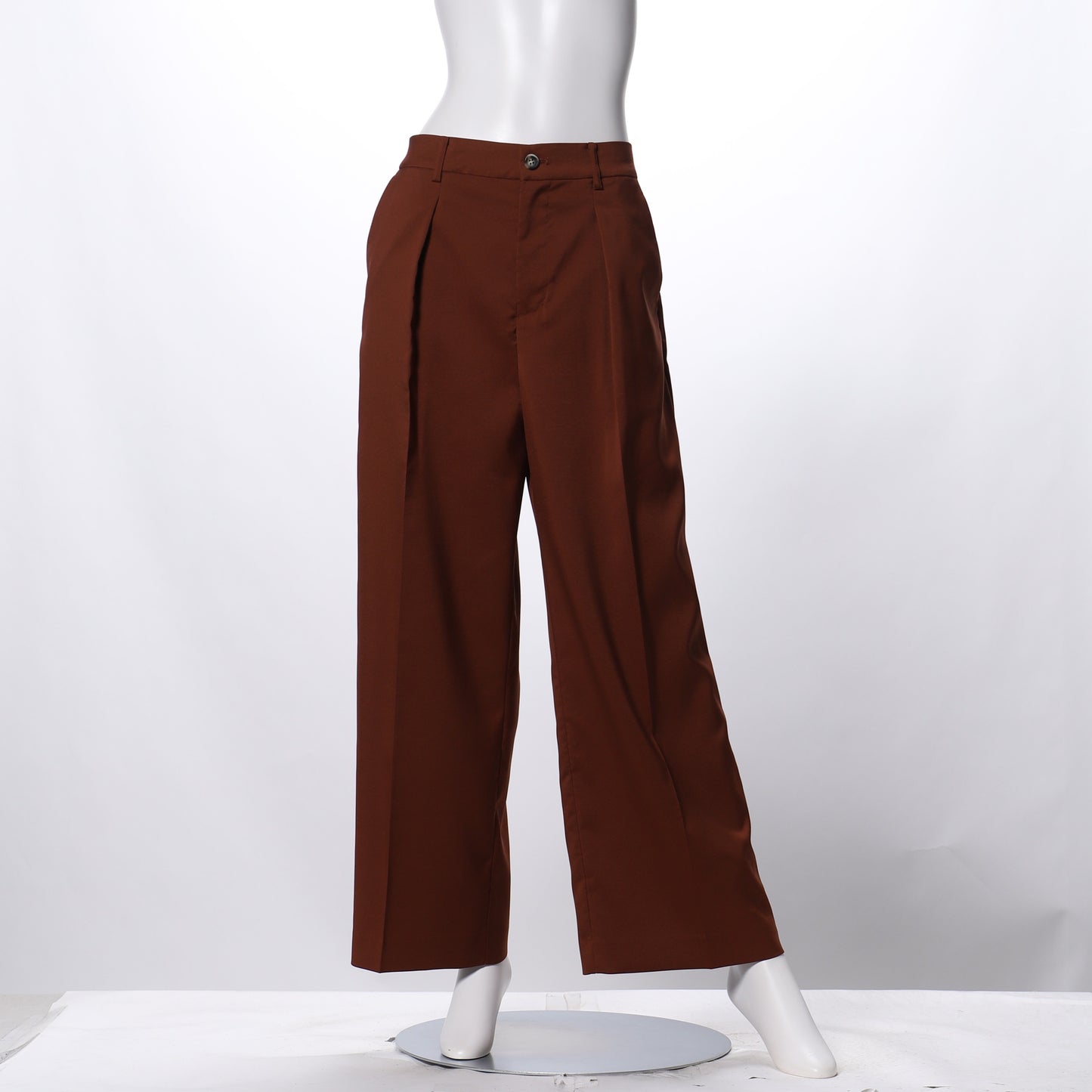 バックゴムデザインタック入りワイドパンツ