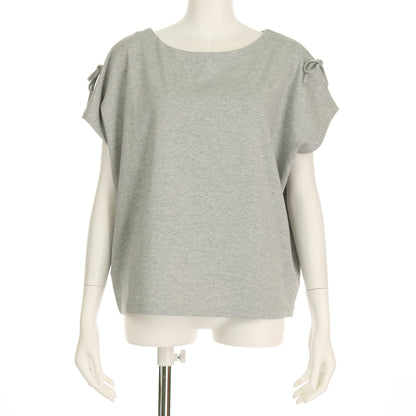 ミニ裏毛スリット袖リボンドルマンカットソー