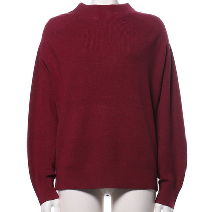 ミドルゲージハイネックニット