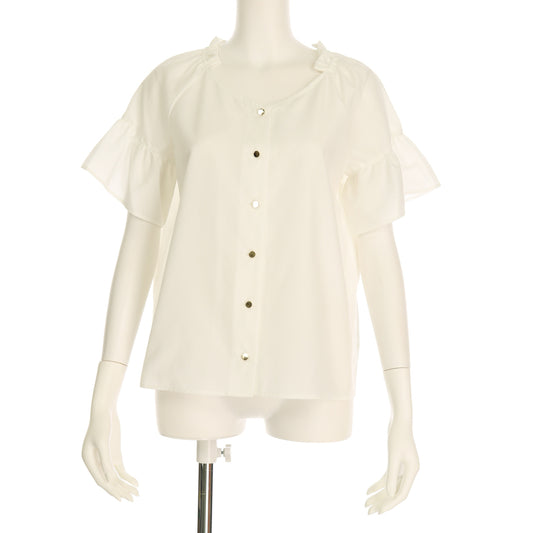 エアリーシャンブレーフレアスリーブブラウス