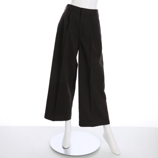 ベルトループ付きワイドシルエットパンツ