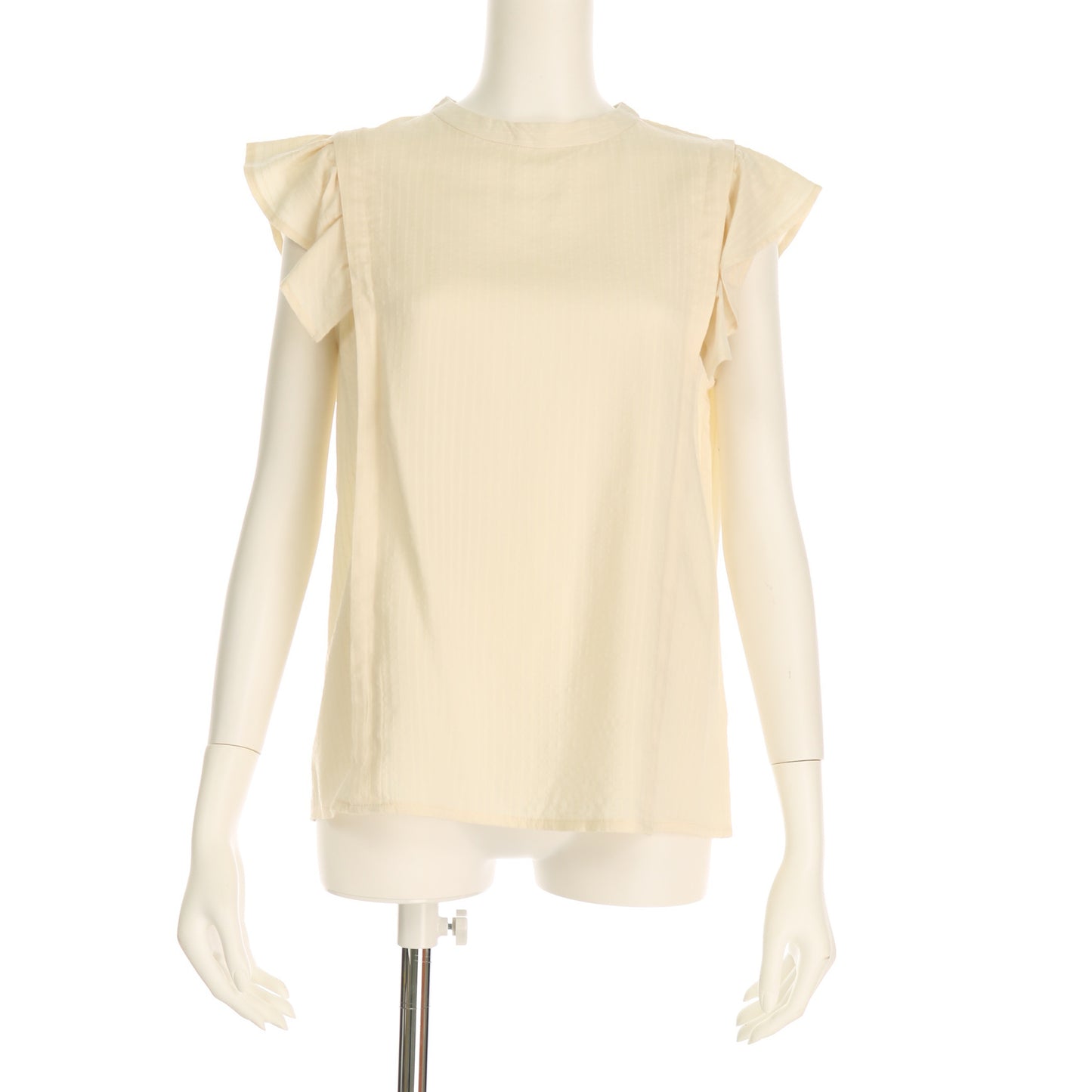 RCストライプフリル袖ブラウス