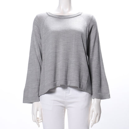 ラウンドネックラグランスリーブニット