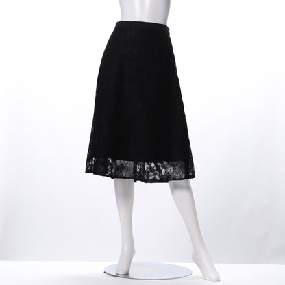 レース透け感フレアスカート