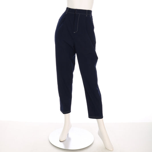 配色ステッチテーパードパンツ