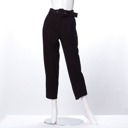 ベルト付きテーパードパンツ