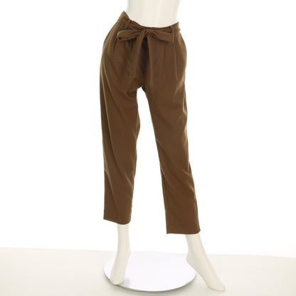 ウエストリボン付きテーパードパンツ