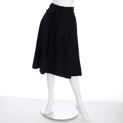 ウエストリボンラップ風フレアスカート