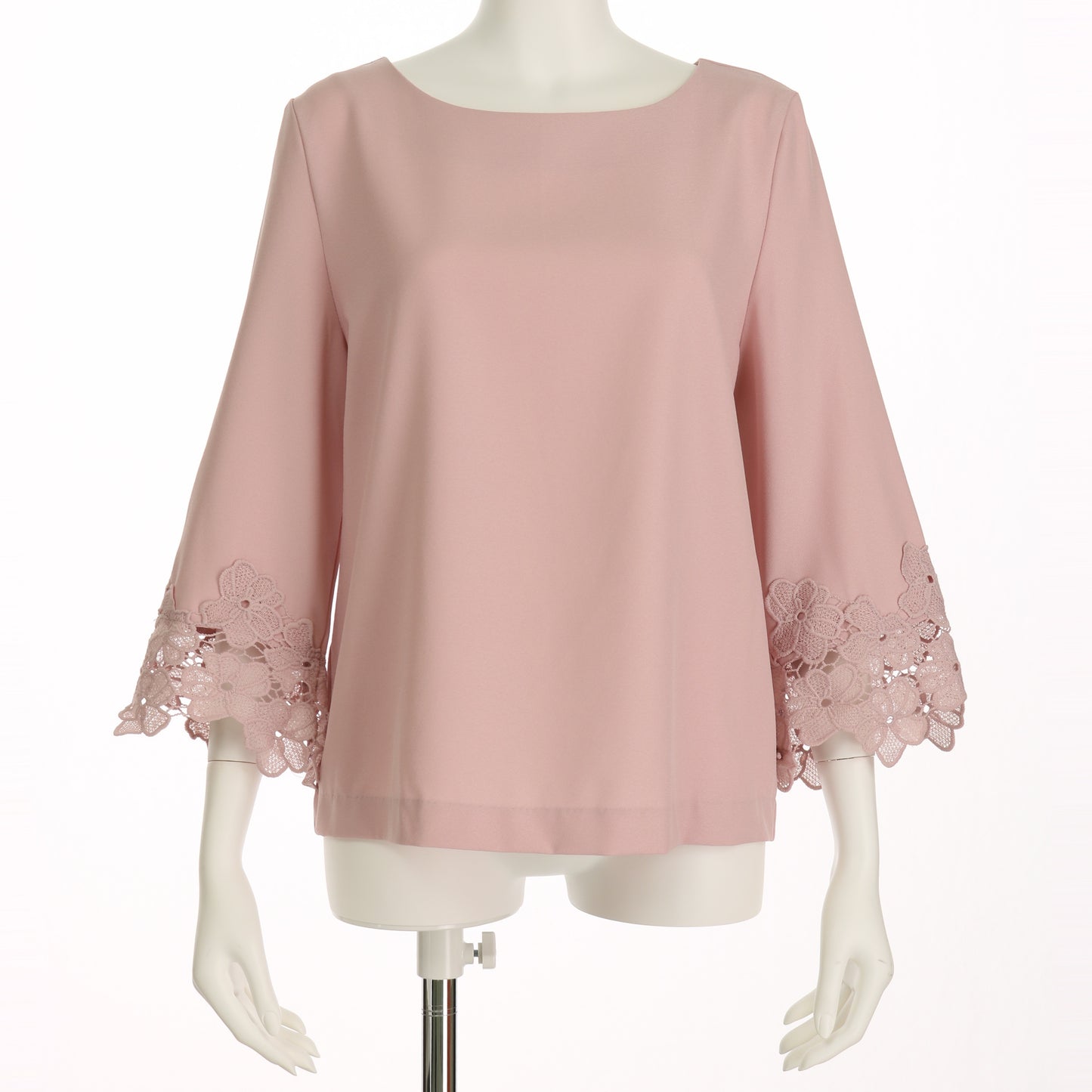 袖口レースブラウス