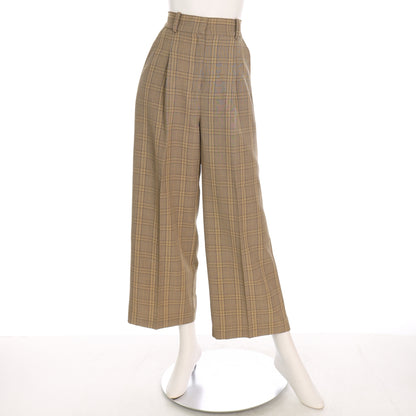 チェック柄ワイドパンツ