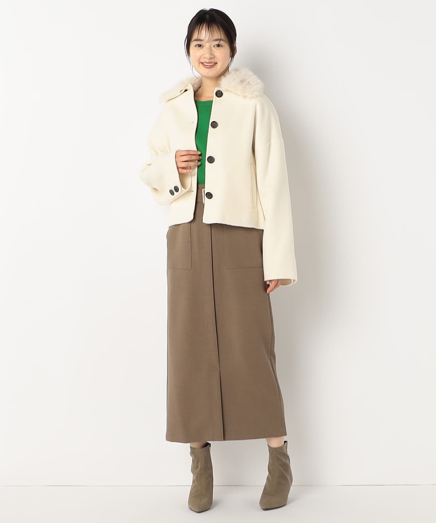 【特別価格20%OFF】ファーウールコート