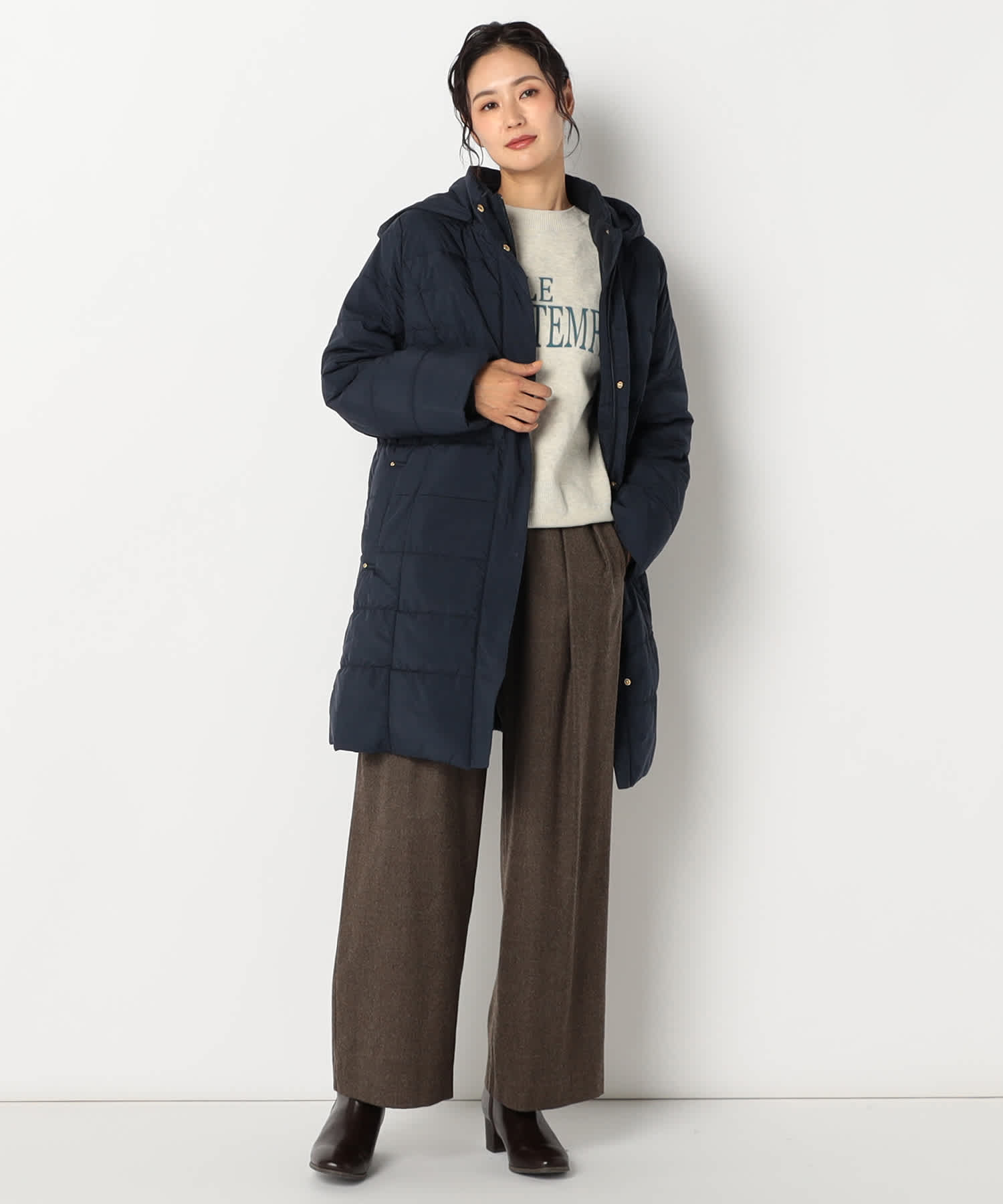 【特別価格20%OFF】上品フードダウンコート