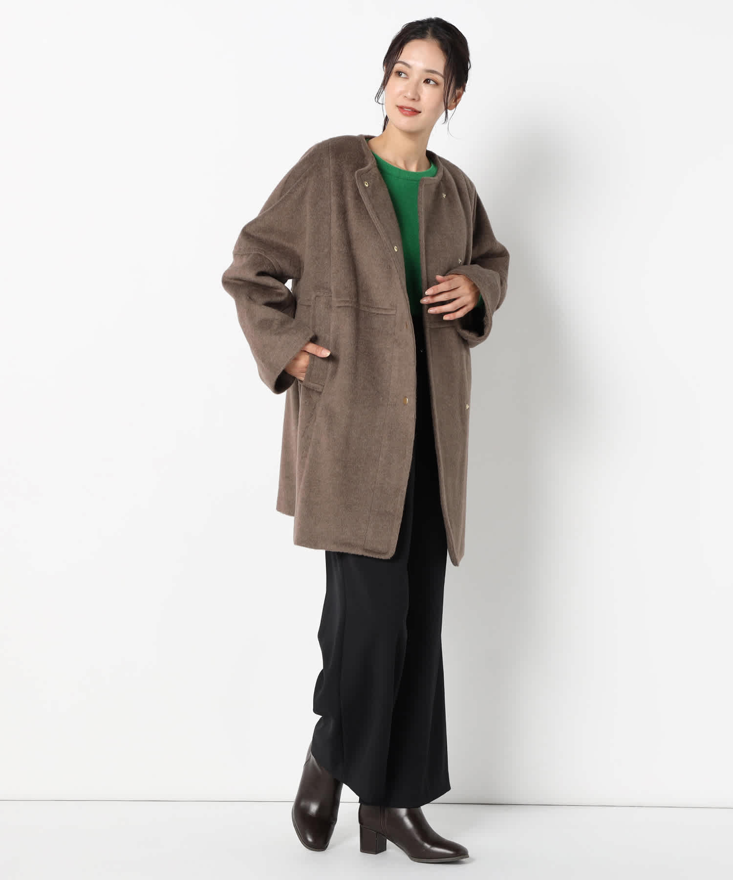 【特別価格20%OFF】ウールシンプルコート