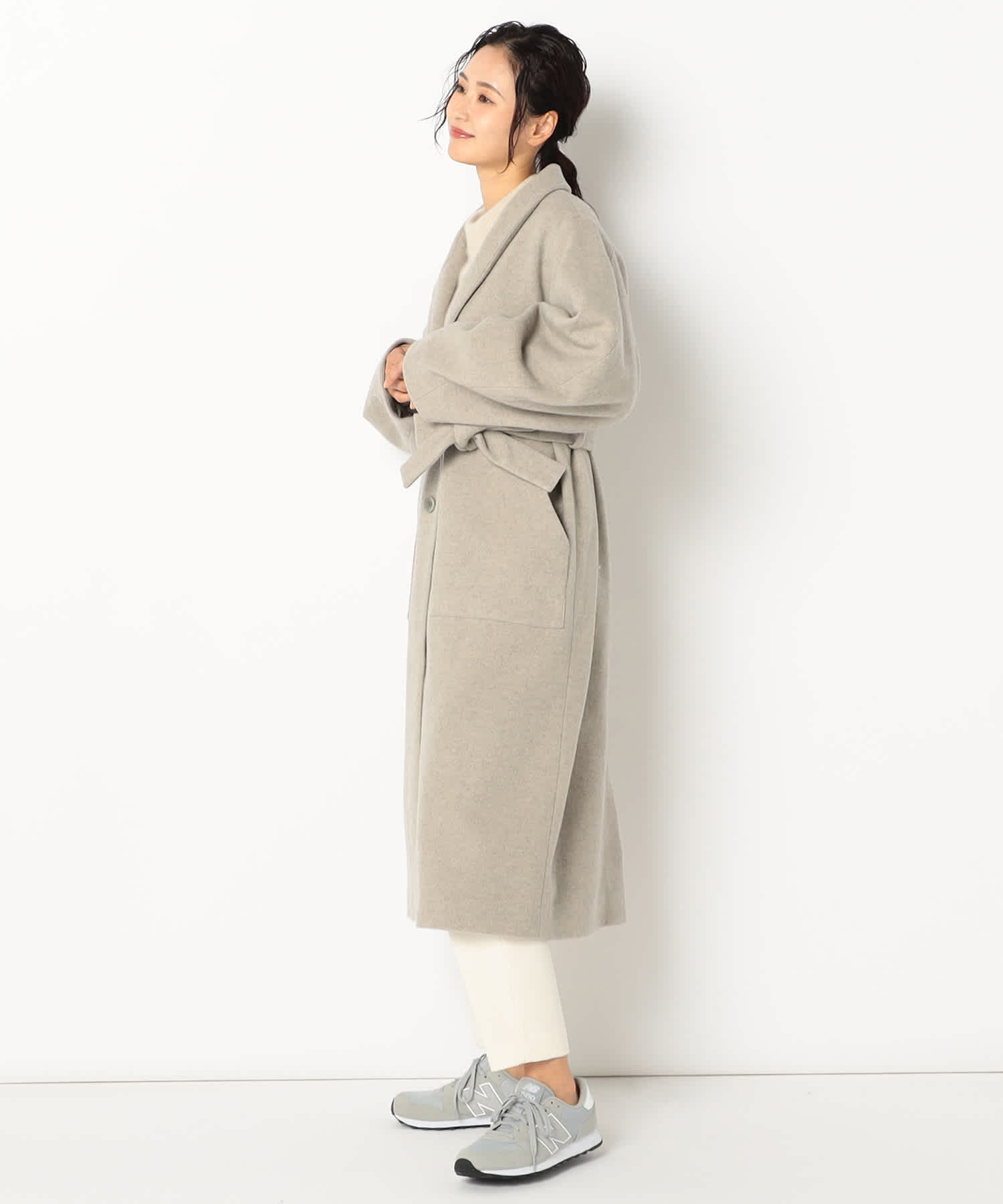 【特別価格20%OFF】ベルト付きラップコート