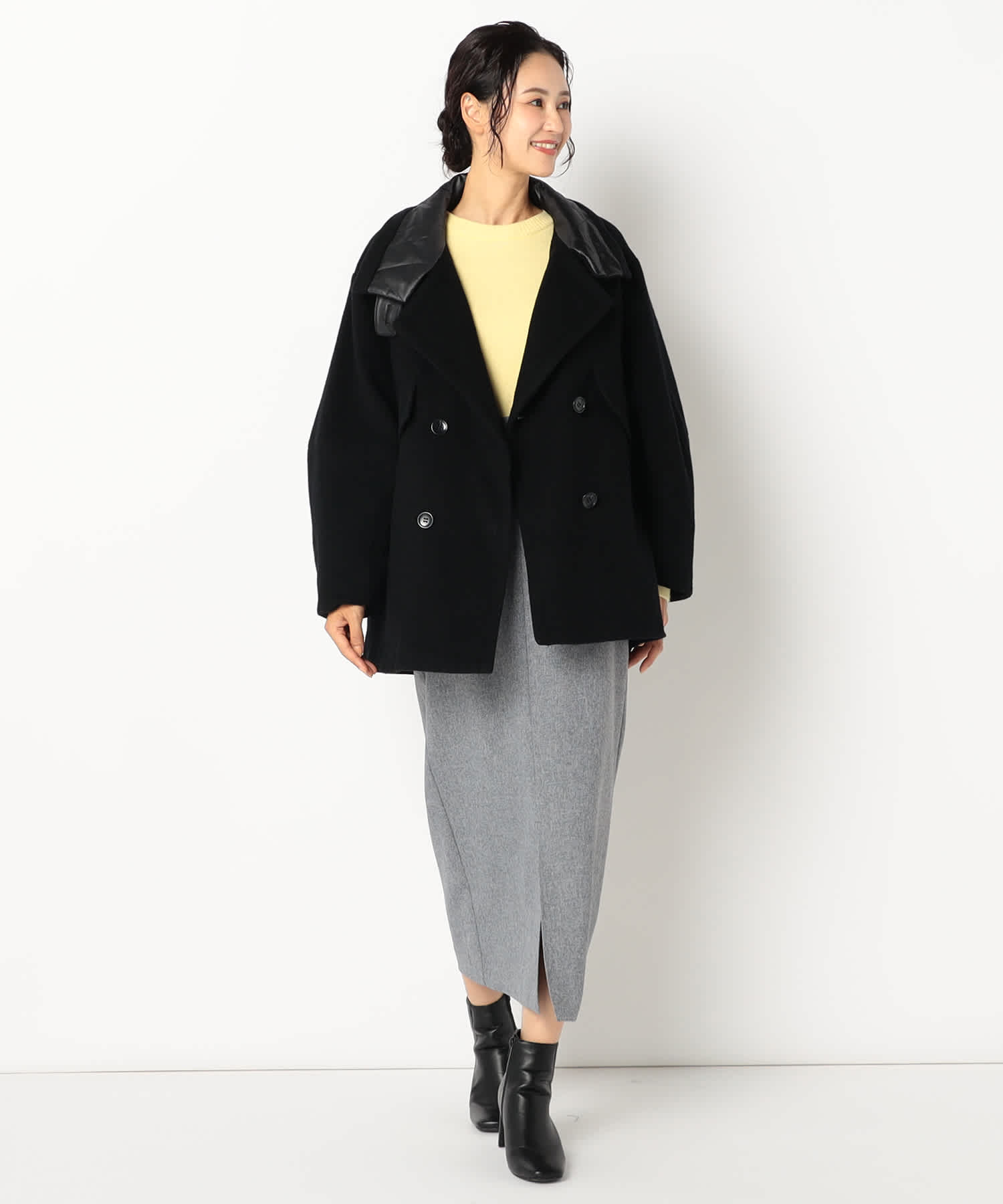 【特別価格20%OFF】レザーエレガントコート