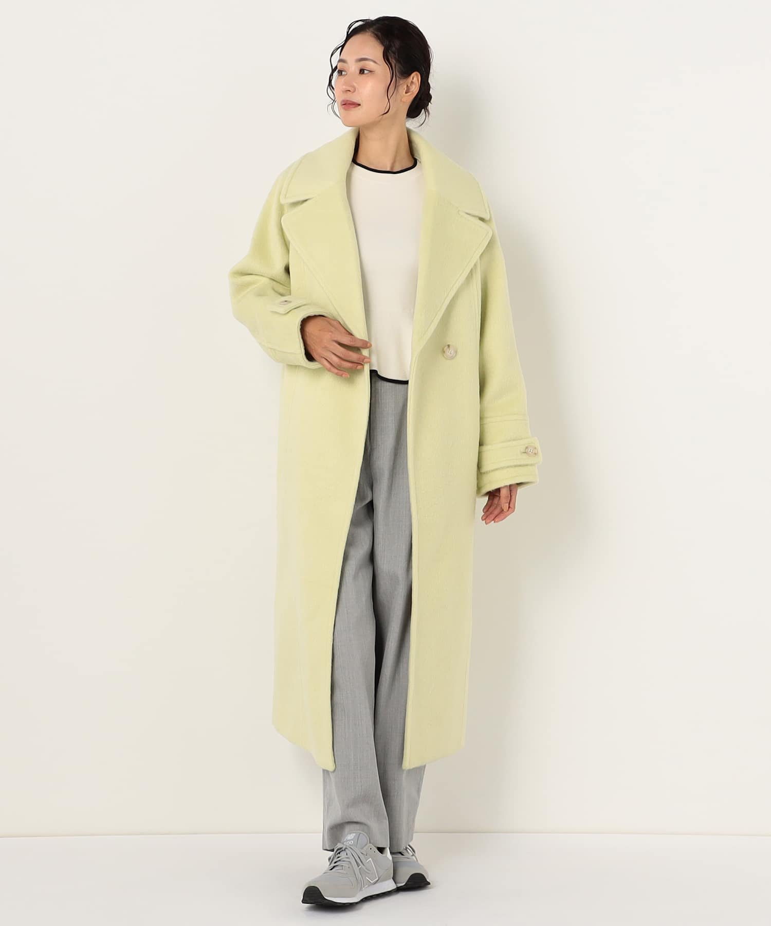 【特別価格20%OFF】ウールシンプルロングコート