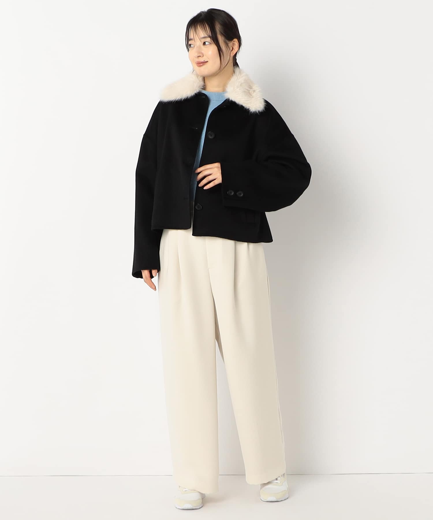 【特別価格20%OFF】ファーウールコート