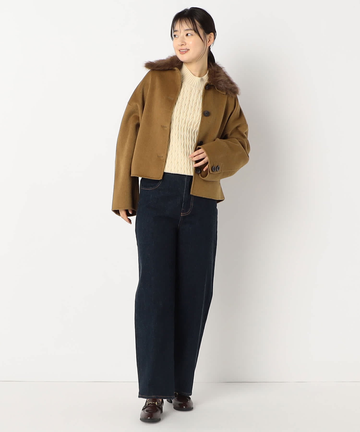 【特別価格20%OFF】ファーウールコート