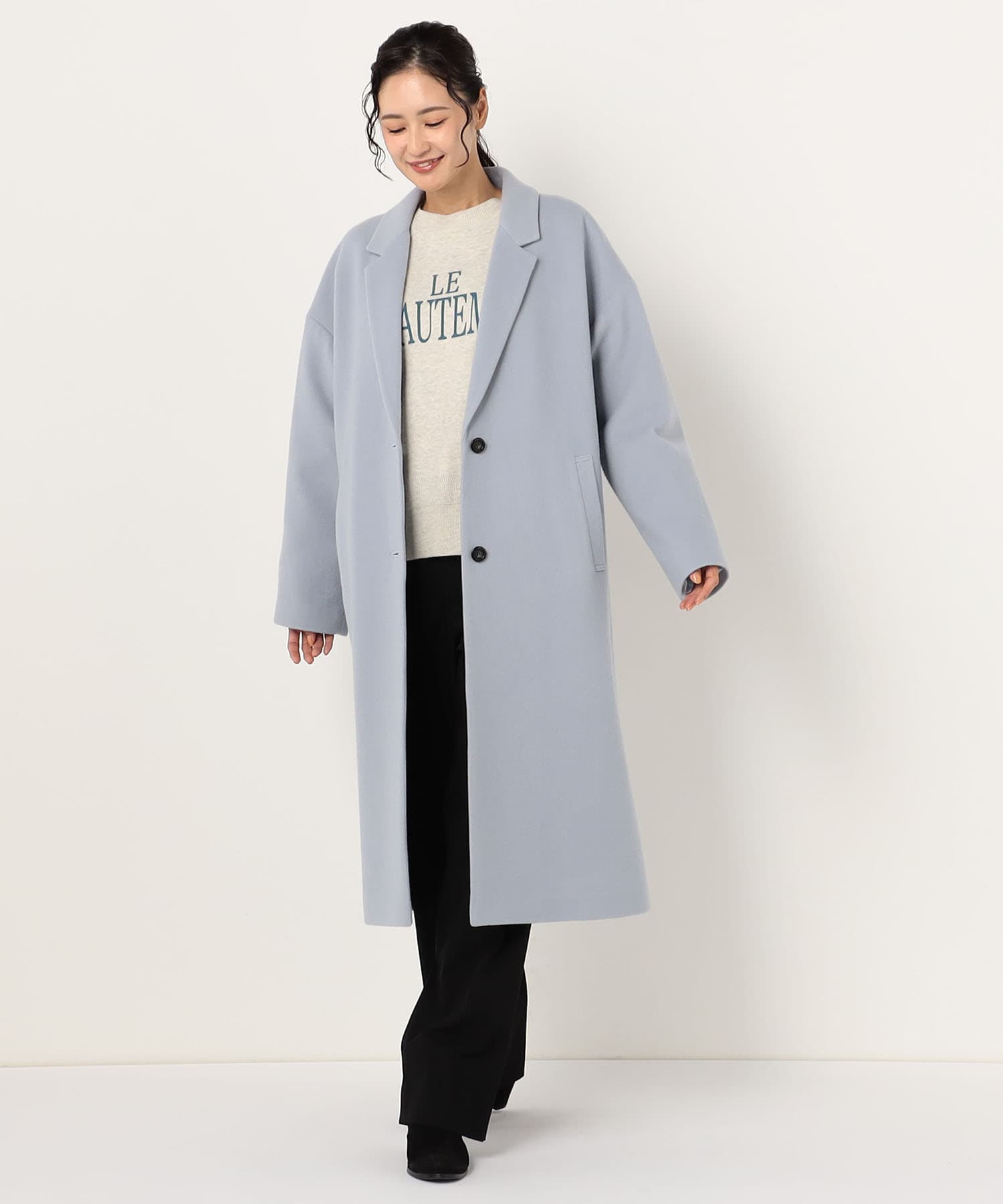 【特別価格20%OFF】シンプルゆるロングコート