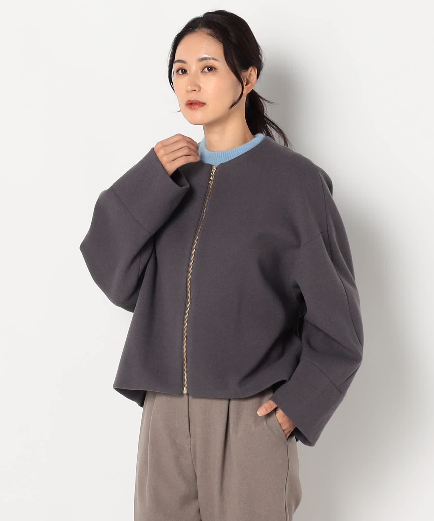 【特別価格20%OFF】シンプルジップジャケット