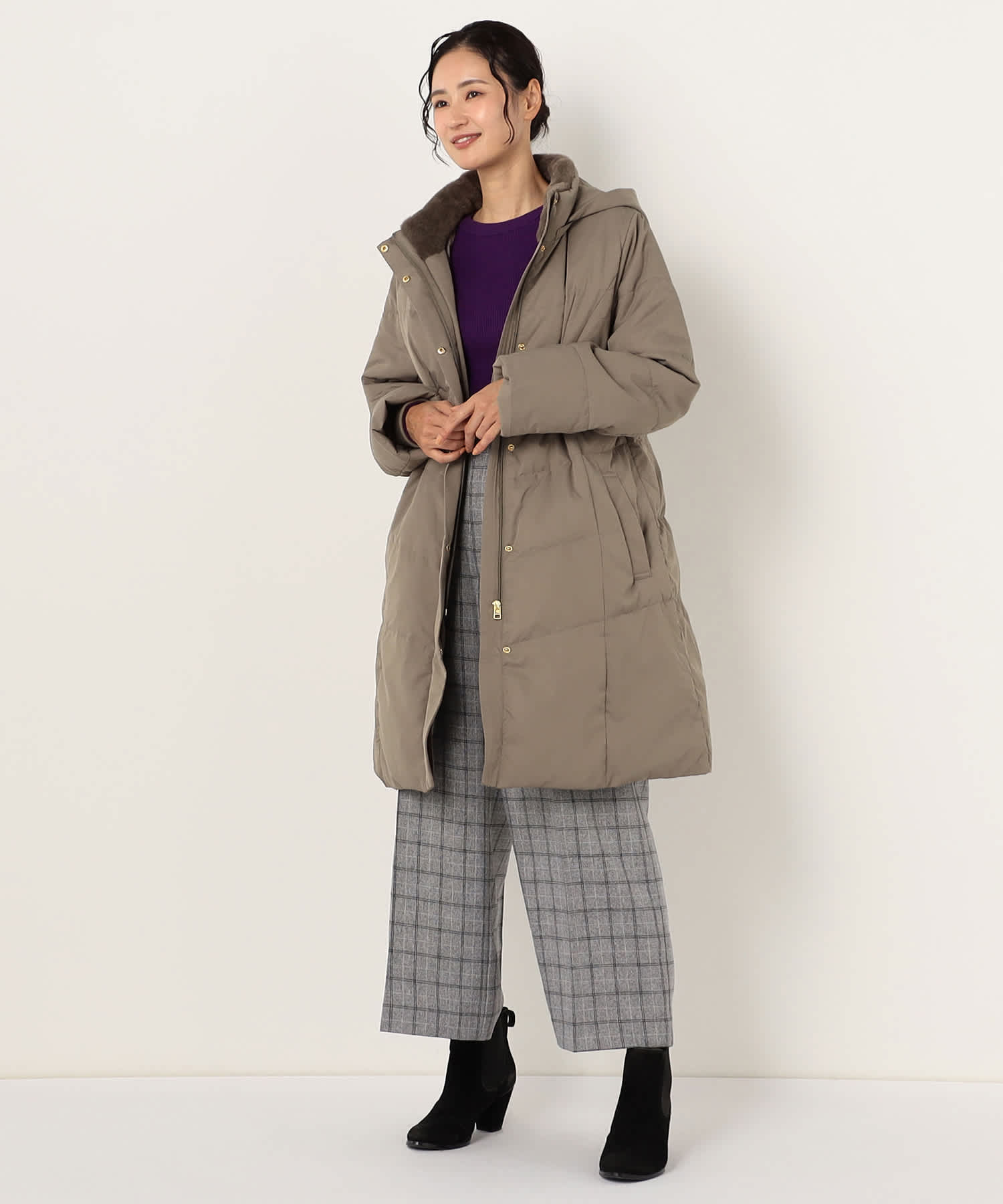 【特別価格20%OFF】ファー上品ダウンコート