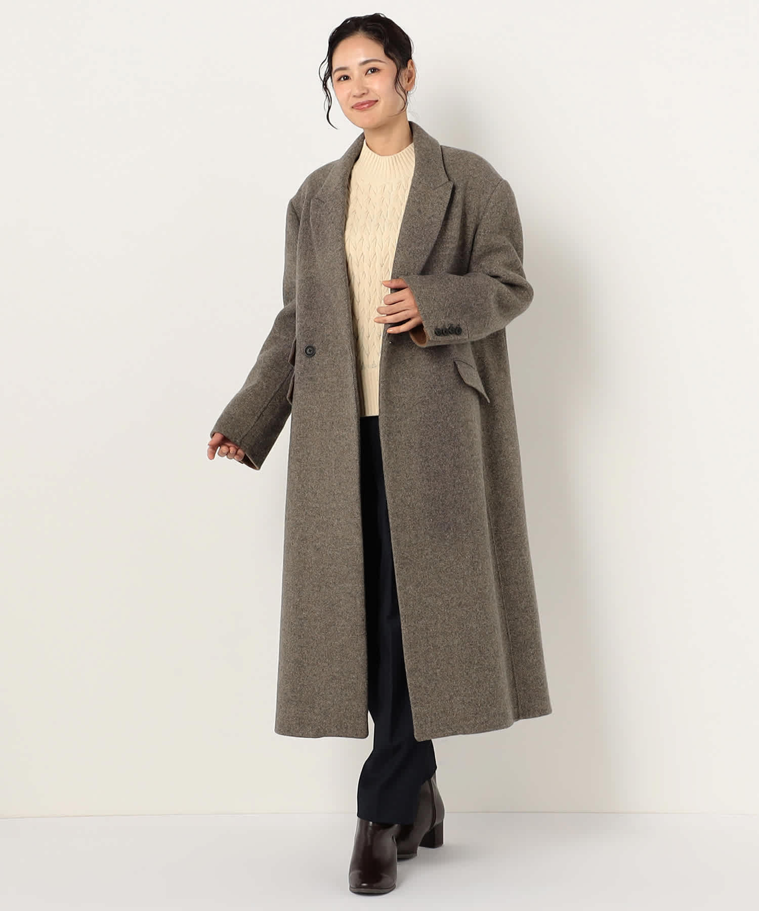 【特別価格20%OFF】ウールエレガントロングコート